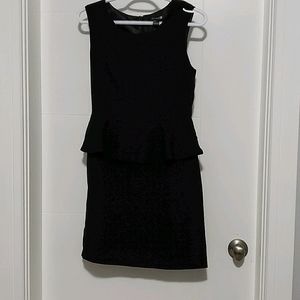Black peplum dress